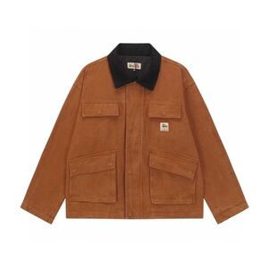 Stussy Brown and Black Shirt Jacket